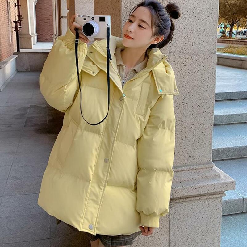 Lightweight Women Cotton Coat Bread Coat for Cold Weather Women's Winter Hooded Cotton Coat with Thick Padded Windproof Warmth