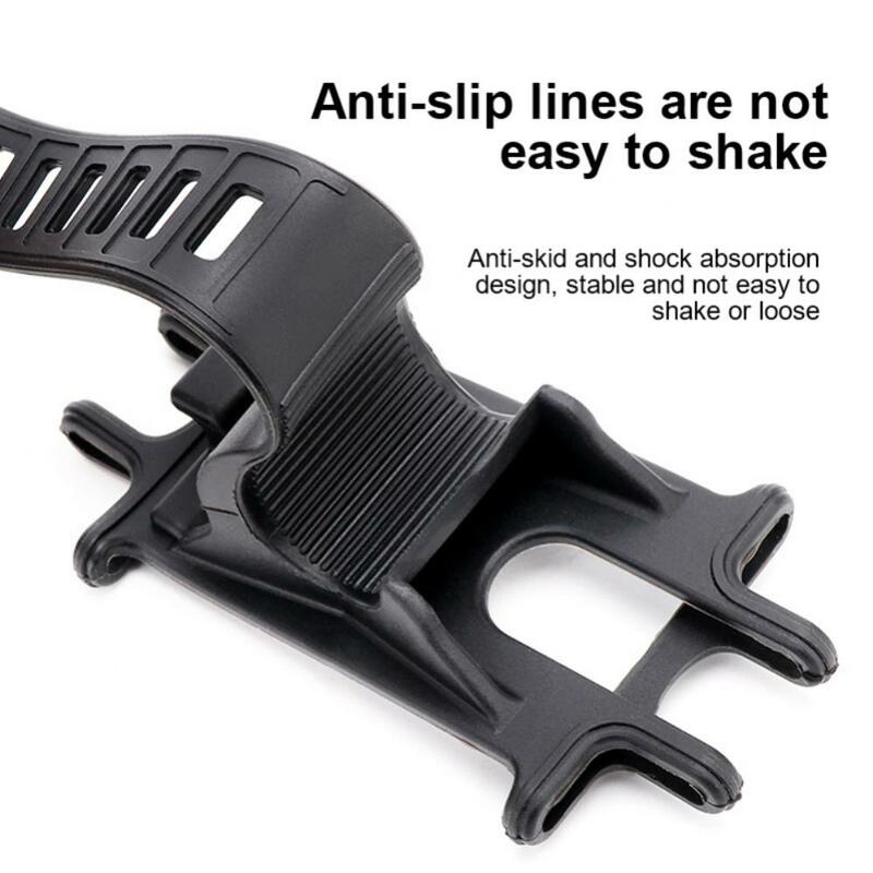 Anti-Slip Shockproof Motorcycle Phone Holder, Mountain Handlebar Stem, suporte ajustável Rack, silicone preto, portátil