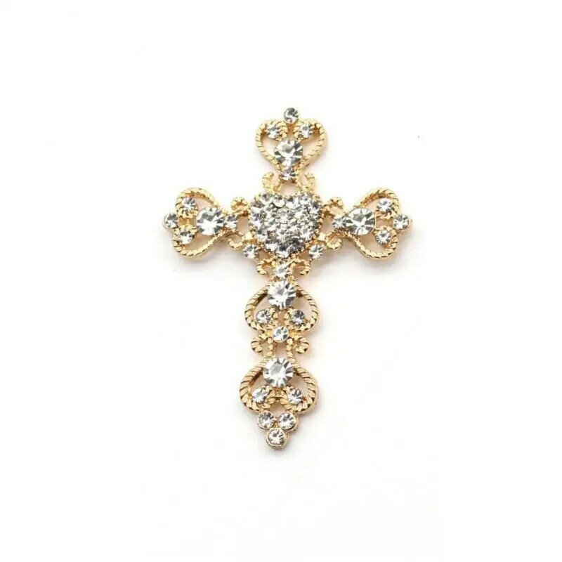 1 ~ 20 buah kerajinan berlian imitasi Aloi silang logam untuk Kalung Perhiasan kotak dekorasi Aksesori bahan 4.7*6.4cm
