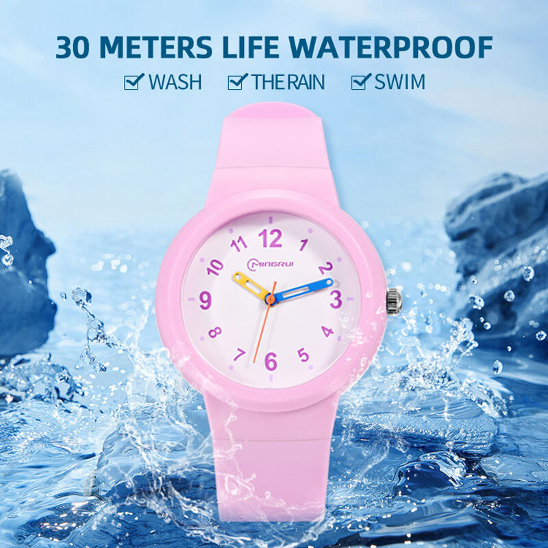 UTHAI-reloj deportivo CA03 para niños y niñas, cronógrafo de cuarzo, sencillo, cómodo, resistente al agua, de alta calidad, de 3 a 12 años