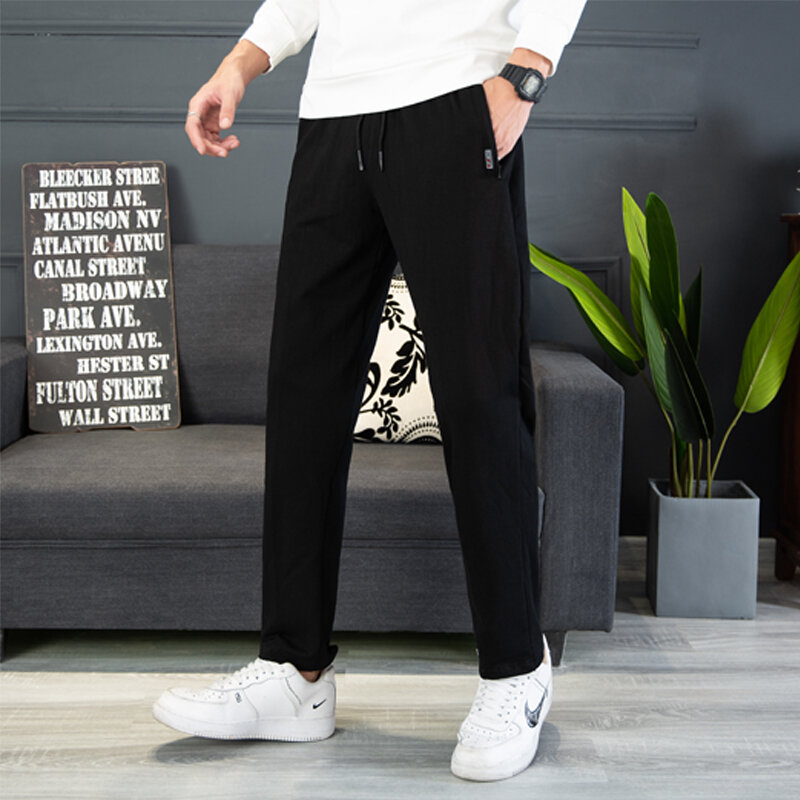 Nouvelle mode coréenne printemps et automne pantalons de sport hommes adt droit coton décontracté L-8Xl 135 noix tout en courant fjfj