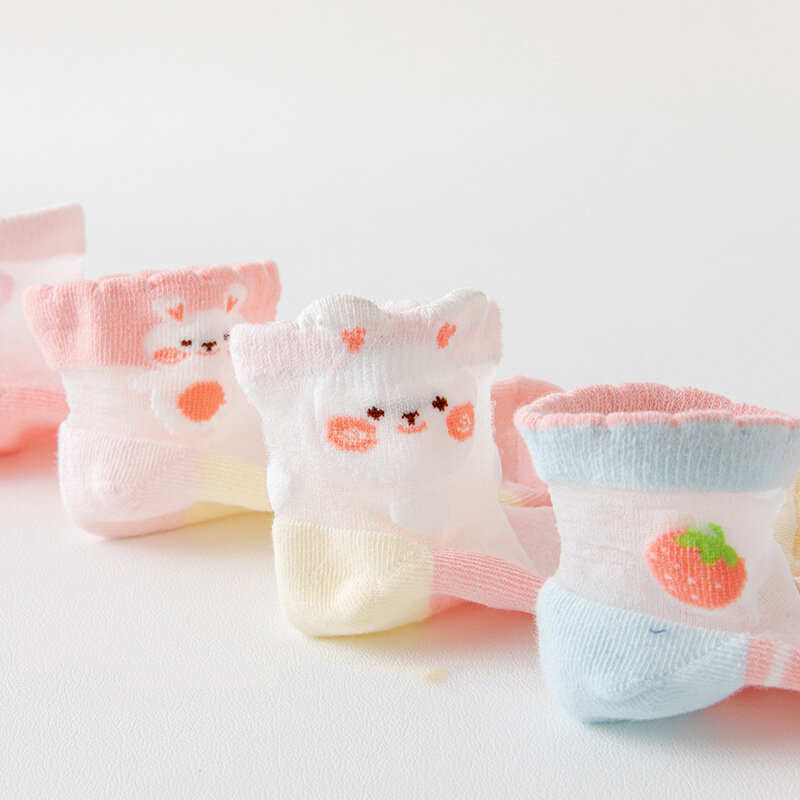 5Pairs = 10PCS Baby Socken Neugeborenes Baby Socken 0-1-3-7Y Kinder Reine Baumwolle Tier Design Fadeless Weiche Kinder der Socken für Mädchen