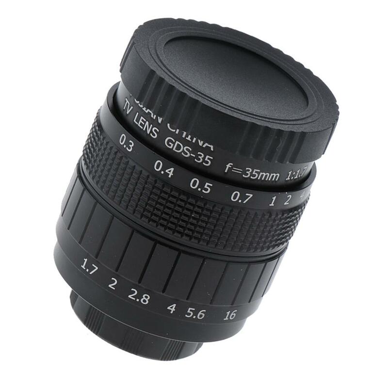 35MM F1.7 Television Manual Focusing TV Lens for C Mount Mirrorless Cameras - Fixed