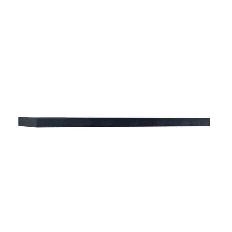 Inplace-Prateleira de parede flutuante retangular preta, linha fina moderna, 48W x 8D x 1,25 H