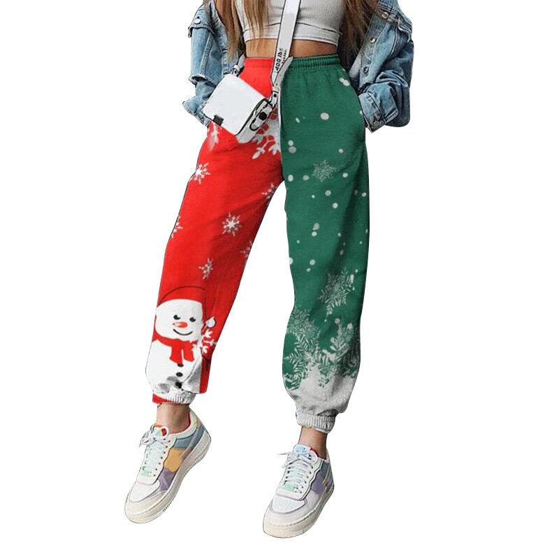 2023 African Clothes for Women Spring Autumn African Women Printing Polyester Long Pant Christmas Clothes