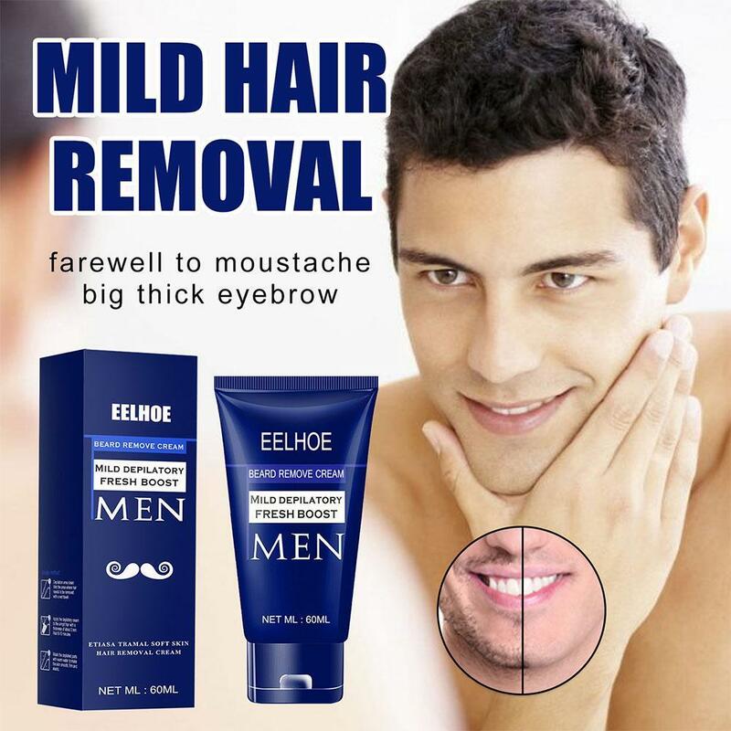 Creme depilatório de barba masculino, spray inibidor permanente, cuidado corporal suave, spray depilatório de axilas