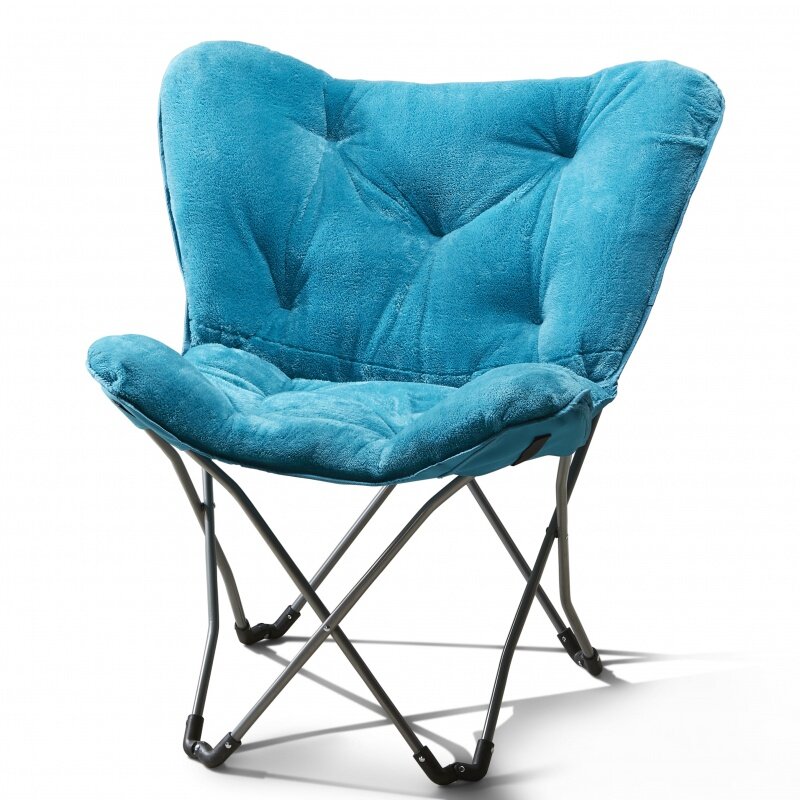 Mainstays เก้าอี้ผีเสื้อพับ, สีฟ้า