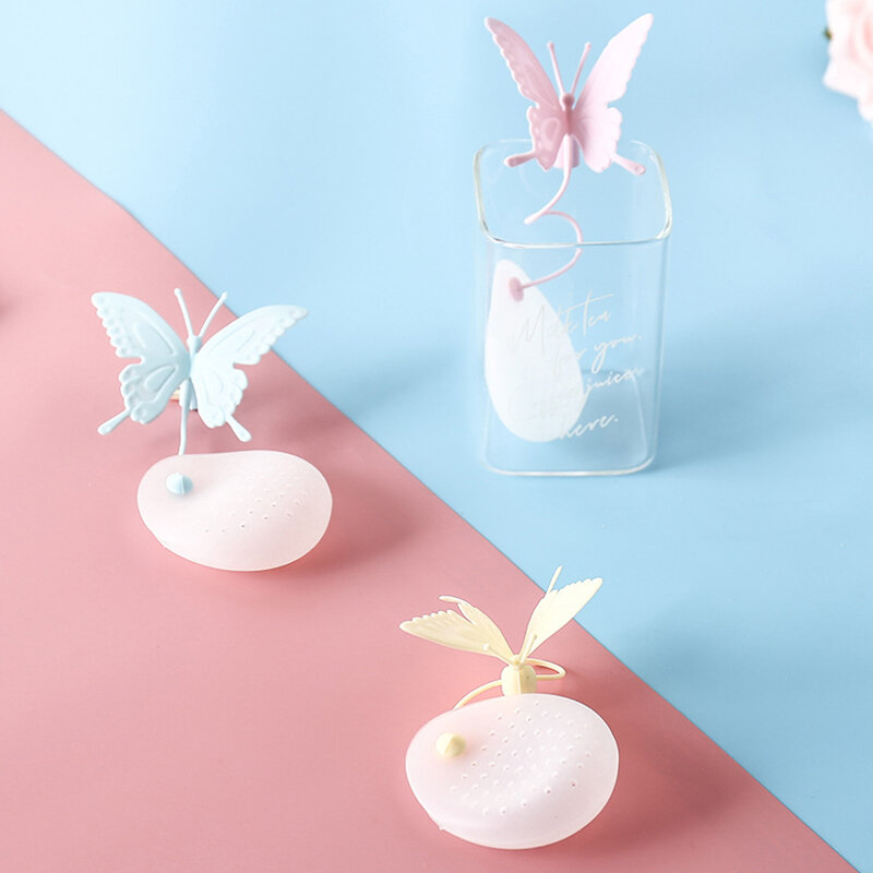 Kreative Schmetterling Teebeutel Siebe tragbare Silikon filter Infuser für Gewürz kraut für Gewürz Kräuter Küche Tee geschirr Zubehör