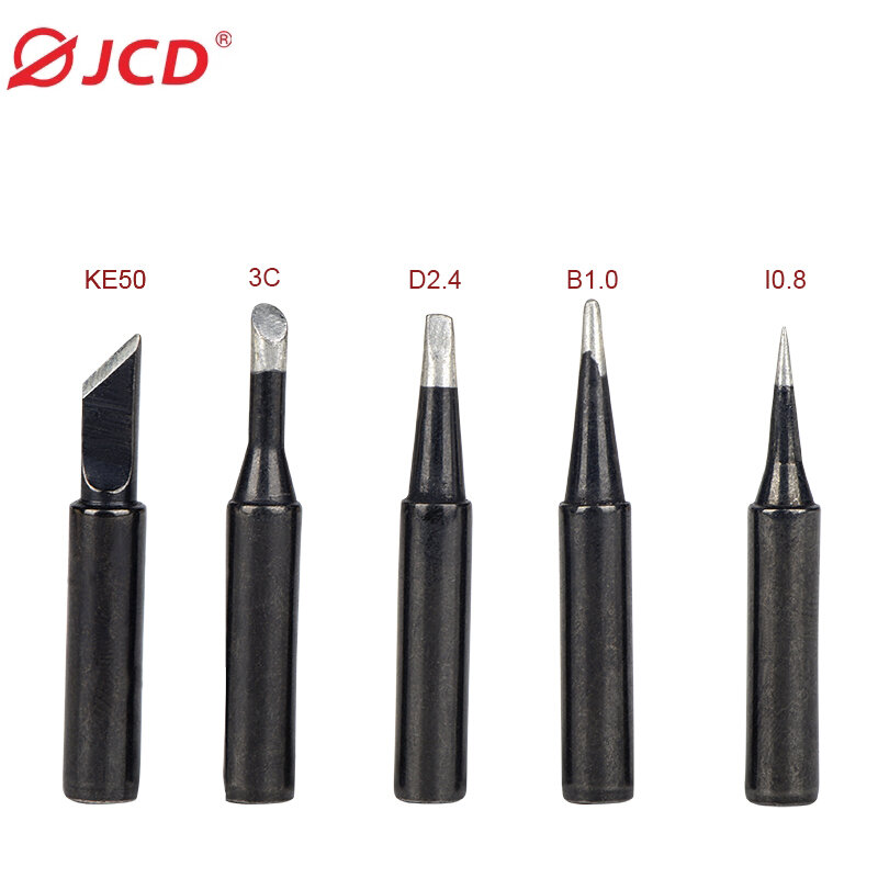 JCD-Pointes de fer à souder en cuivre pur noir, 900M-T, sans plomb, outils de expédide soudure, accessoires, ensemble de 5 pièces