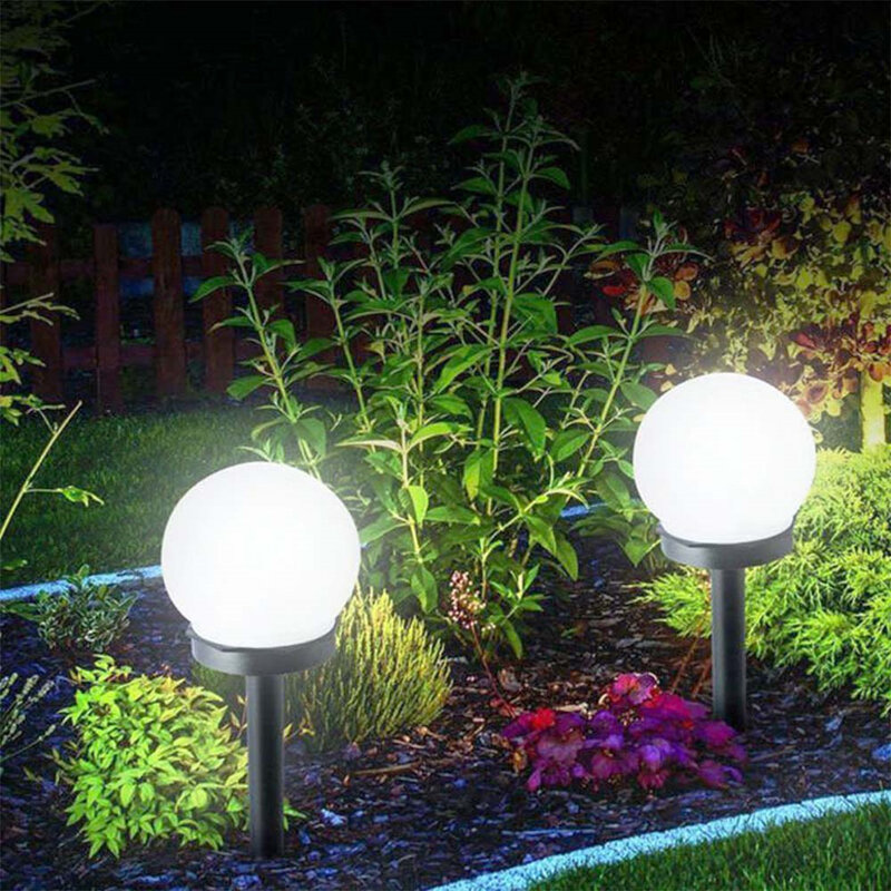 2Pcs/Set LED Solar Garden Light Outdoor Waterproof Lawn Light Pathway Landscape Lamp Solar Bulb Lamp For Home Yard Driveway Lawn