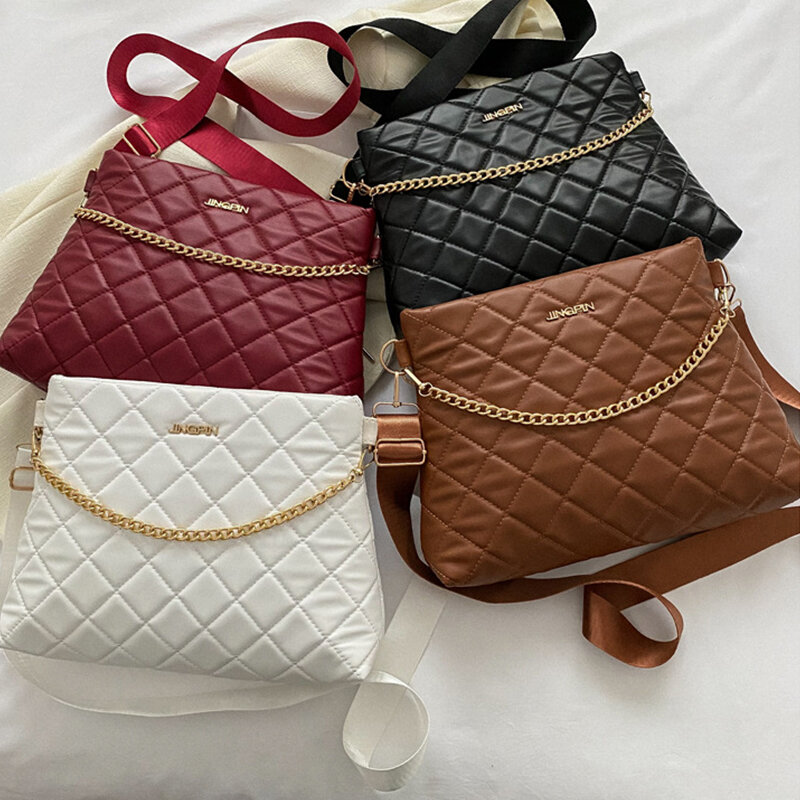 女性用チェーン付きショルダーバッグ,カジュアルな刺繍の女性用ハンドバッグとクラッチバッグ,新しいコレクション2023