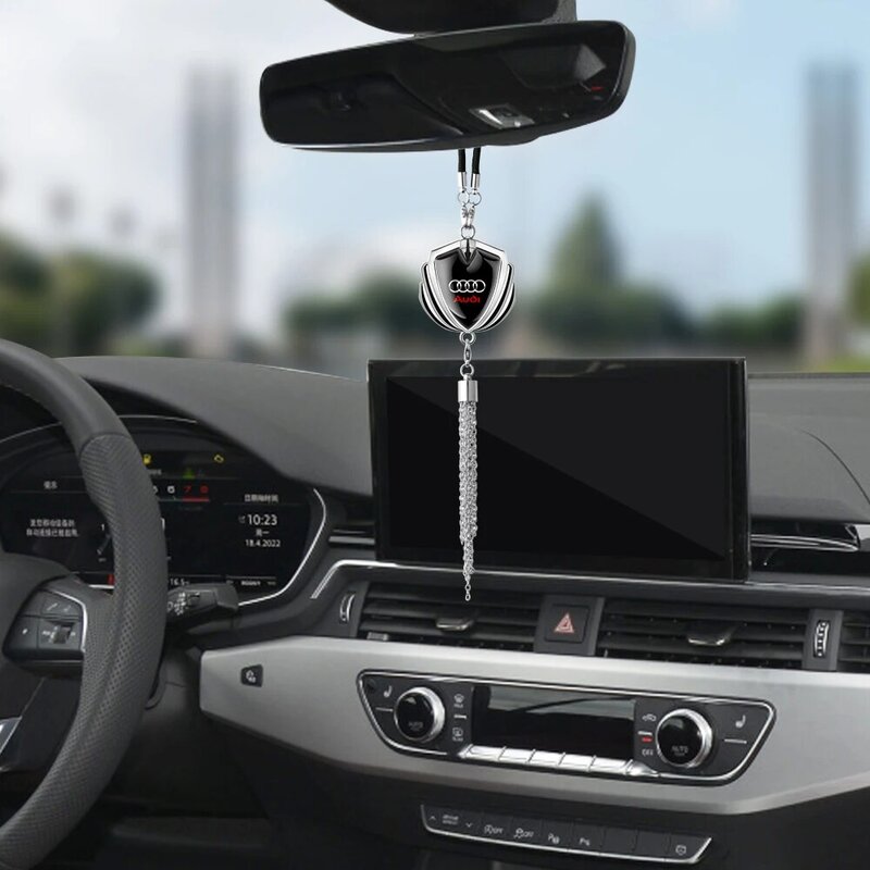 قلادة مرآة الرؤية الخلفية الداخلية للسيارة ، شارة السيارة ، التصميم الزخرفي ، أودي V6T ، A1 ، A5 ، Q3 ، Q5 ، Q7 ، S5 ، A6 ، V6T ، S8 ، V8T ، 1