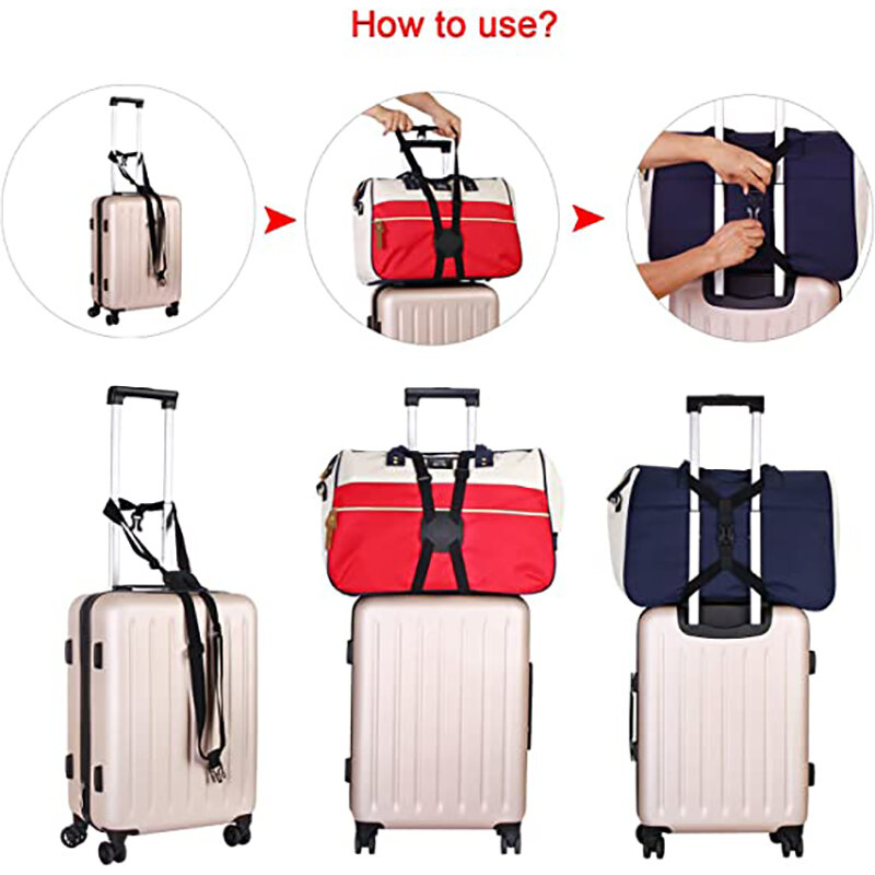 Correas de equipaje ajustables, accesorios de viaje, cinturón de fijación de caja de equipaje, 31,5-94,5 pulgadas