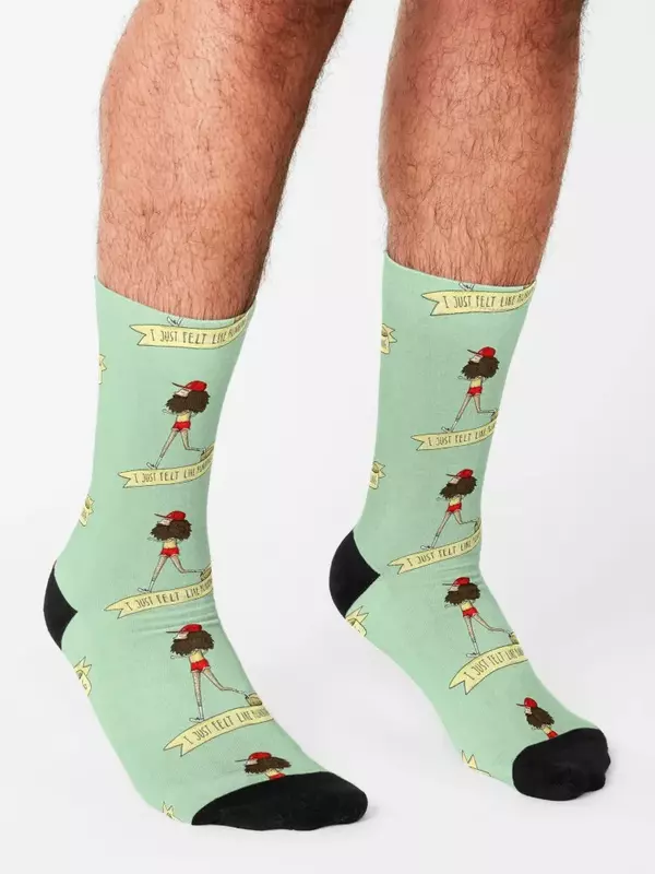 Forrest Gump - I just felt like running Socks colored funny gifts Stockings Socks Woman Men's