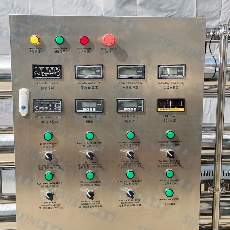 Purificador de água potável automático do sistema do tratamento da água, Ro secundário do aço inoxidável, 2000L por H