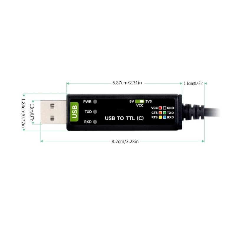 F3KE Universal FT232RNL USB to TTL Serial Cable Debugging Cable USB to TTL (C) Serial Port Cable Converters Replacement