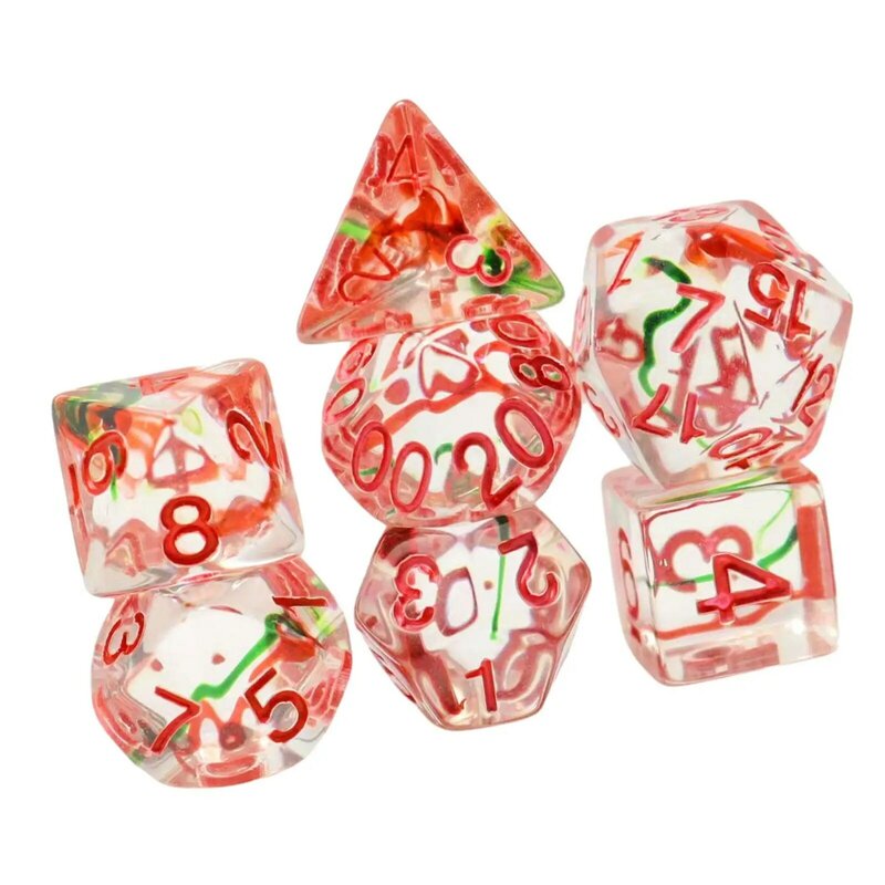7x Game Dices Set Math Teaching Toys Party Game Dices Party Favors Multi Sided Game Dices for Party KTV Bar Board Game Card Game