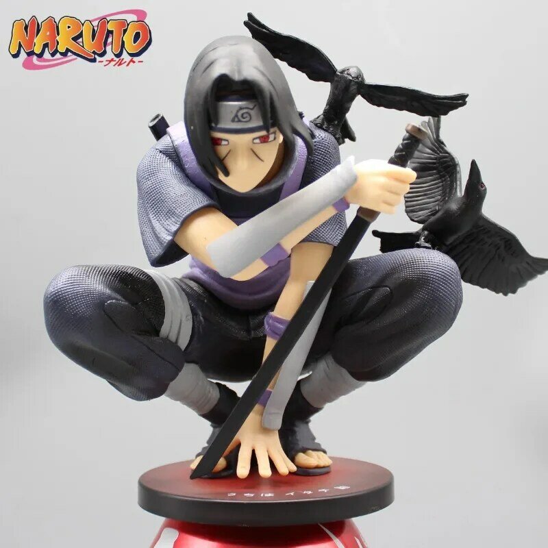 Naruto Anime Ação Estatueta PVC, GK Itachi Uchiha Tsukuyomi Corvo Manga Estátua, Colecionáveis Boneca Modelo, Presente Toy, 15cm