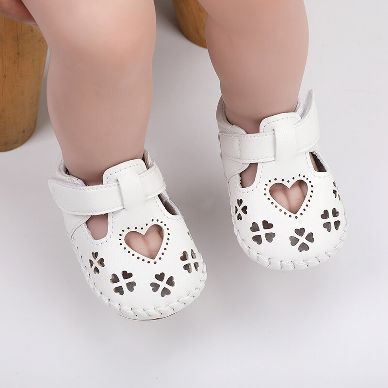 Sandalias de princesa recortadas para niña, zapatos suaves antideslizantes para caminar, para bebé recién nacido