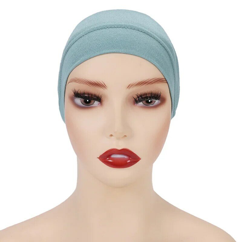 Modal Hijab หมวกยืด Turban มุสลิมหมวกอิสลาม Underscarf Topi Bonnet ที่คาดผมผู้หญิง Turbante Mujer