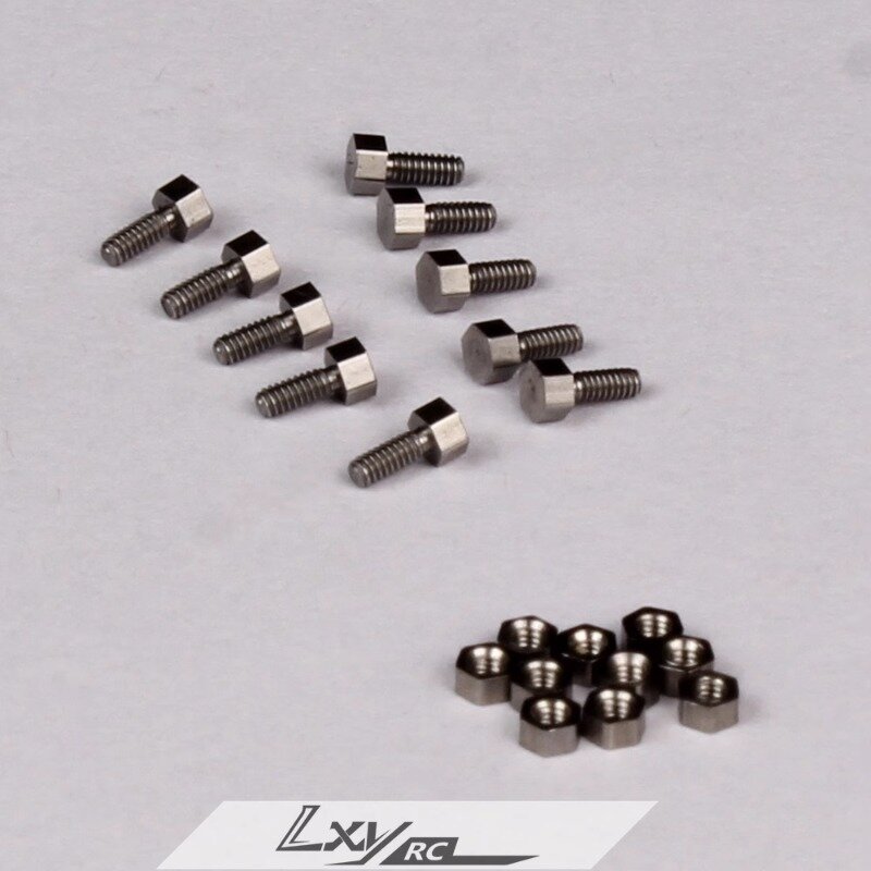1 Stainless Steel Outer Hexagon Screw Nut for 1/14 Tamiya RC Truck Trailer Tipper Scania Benz Actros Volvo MAN DIY
