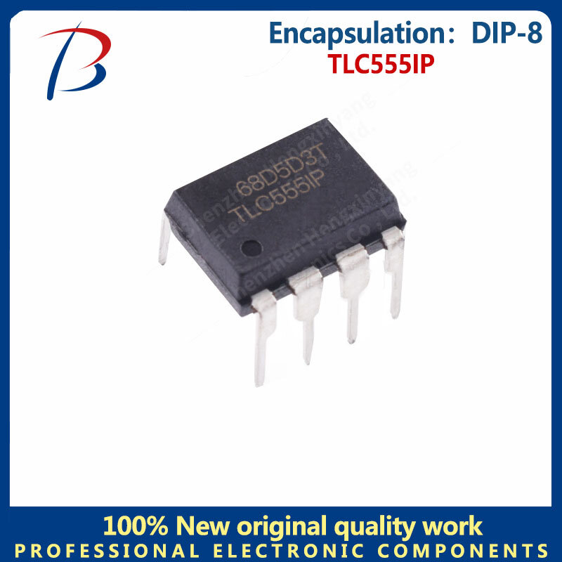 DIP-8 temporizador relógio osciloscópio chip, pacote em linha, TLC555, 10pcs