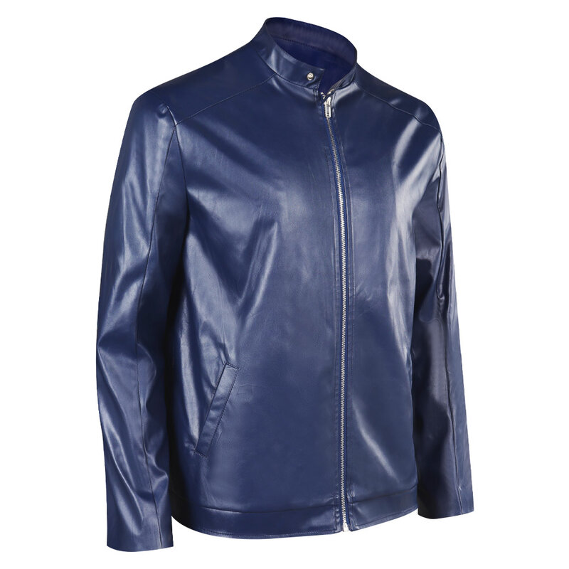 Ilha Morte Leon S. Cosplay jaqueta azul traje para homens, camisa do jogo, casaco masculino Biohazard, roupas, terno de festa de Halloween