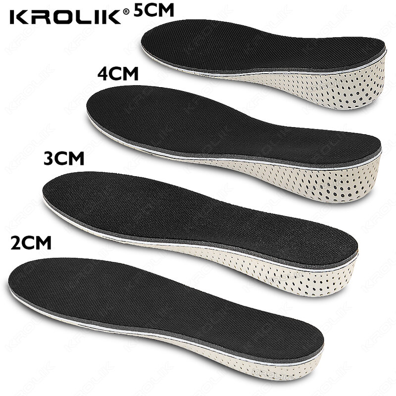 Memory Foam EVA Height Increase Templates Insole 2-5cm Breathable Ultra Light Elevated Sports Insoles For Men Women Shoes Insert