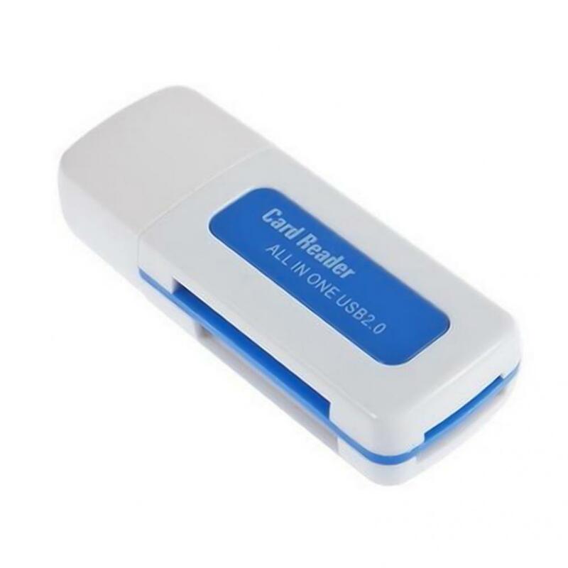 Practical Portable Card Reader Mini Adapter 4-in-1 Multiport Portable Memory Card Reader  Plug and Play