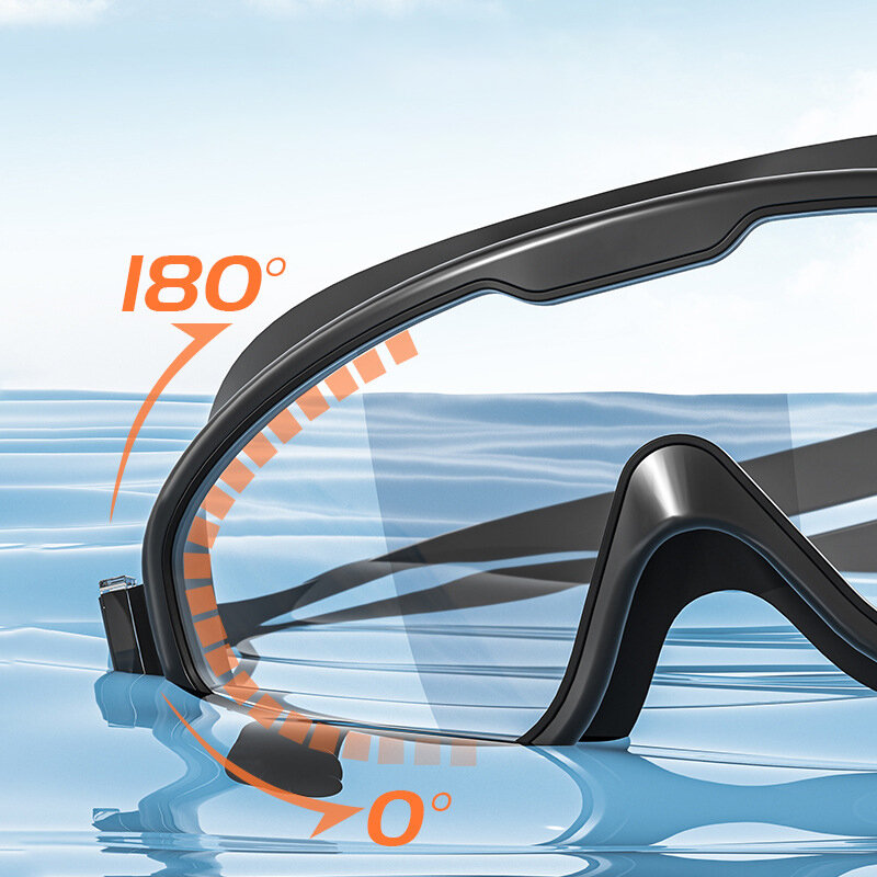1Pc Hoog Uiterlijk Niveau Populair Online Waterdicht En Anti Mist Groot Frame Professionele Duikbril, Zwembril Voor Volwassenen