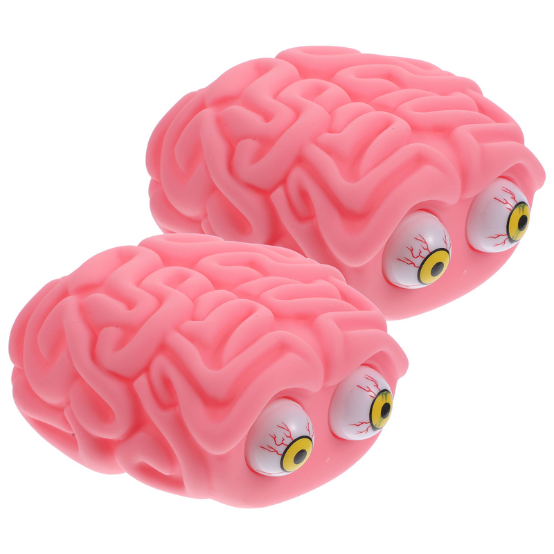 2 Stuks Speelgoed Oogbal Knallen Hersenvormig Reliëf Fidget Knijpspeelgoed