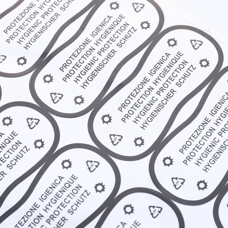 75pcs etichetta igiene nastro trasparente costumi da bagno Lingerie Bikini prova adesivi etichetta