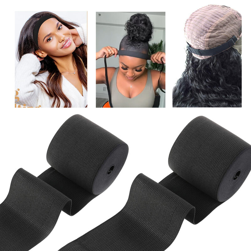 Elastic Headband costura para peruca, banda para segurar peruca, de boa qualidade, DIY Acessórios, 5 tamanhos, 1,1 jardas