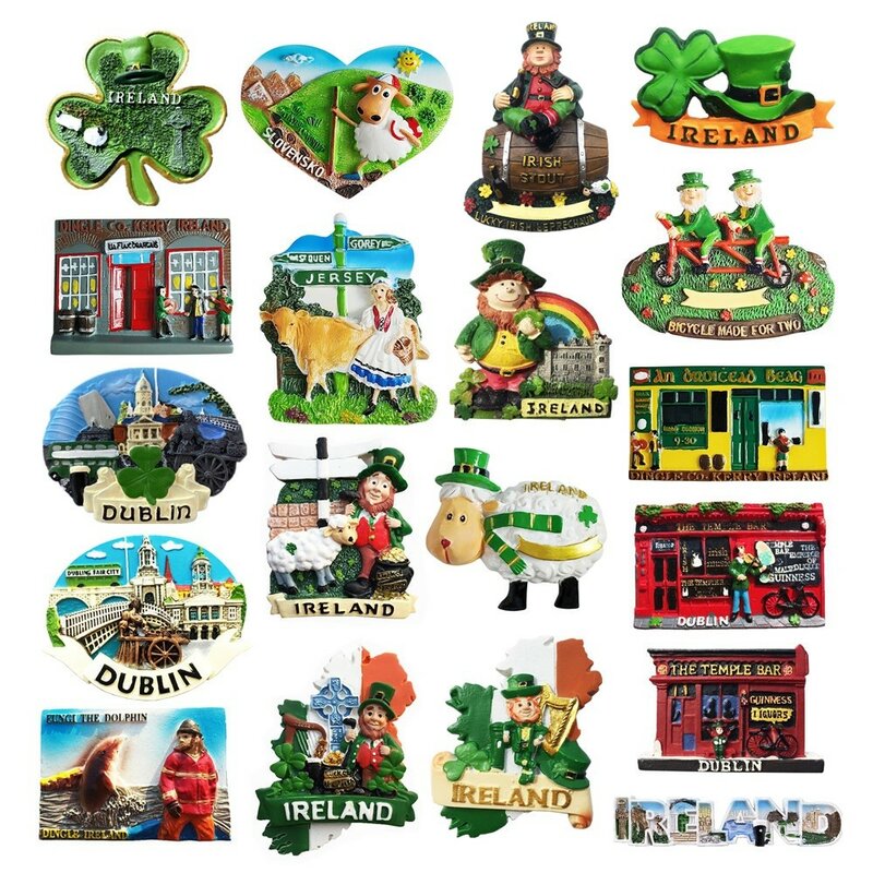 Irlandia 3D Magnet Kulkas Pariwisata Suvenir Kulkas Magnet Stiker Koleksi Kerajinan Hadiah