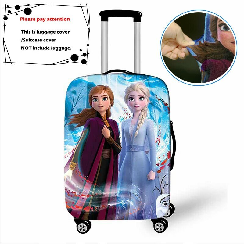 Disney-Frozen Elsa e Anna Mala Capa Protetora, Capa Bagagem, Acessórios de Viagem, Trolley Case, Elastic