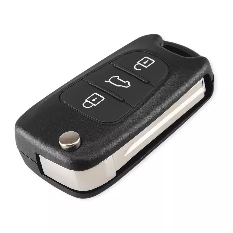 KEYYOU-carcasa de llave remota para Hyundai I20, I30, IX35, I35, Accent, Kia, Picanto, Sportage, K5, 3 botones, plegable