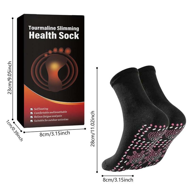 Self Heated Thermal Socks with Tourmalines for Men and Women, Soft Skin Friendly, Warm Massage Socks, Cozy, Winter