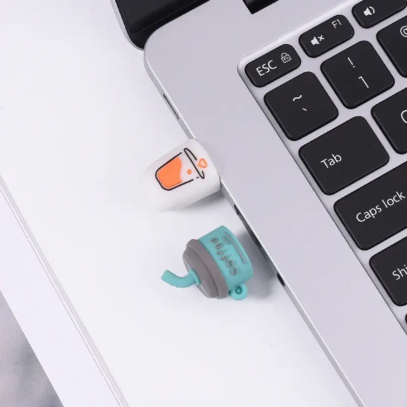 JASTER-Copo de Café Dos Desenhos Animados USB Flash Drive para Crianças, Mini U Disk, Pen Drive, Presentes para Crianças, 128GB, 64GB, 32GB, 16GB, 8GB, 4GB, castanho
