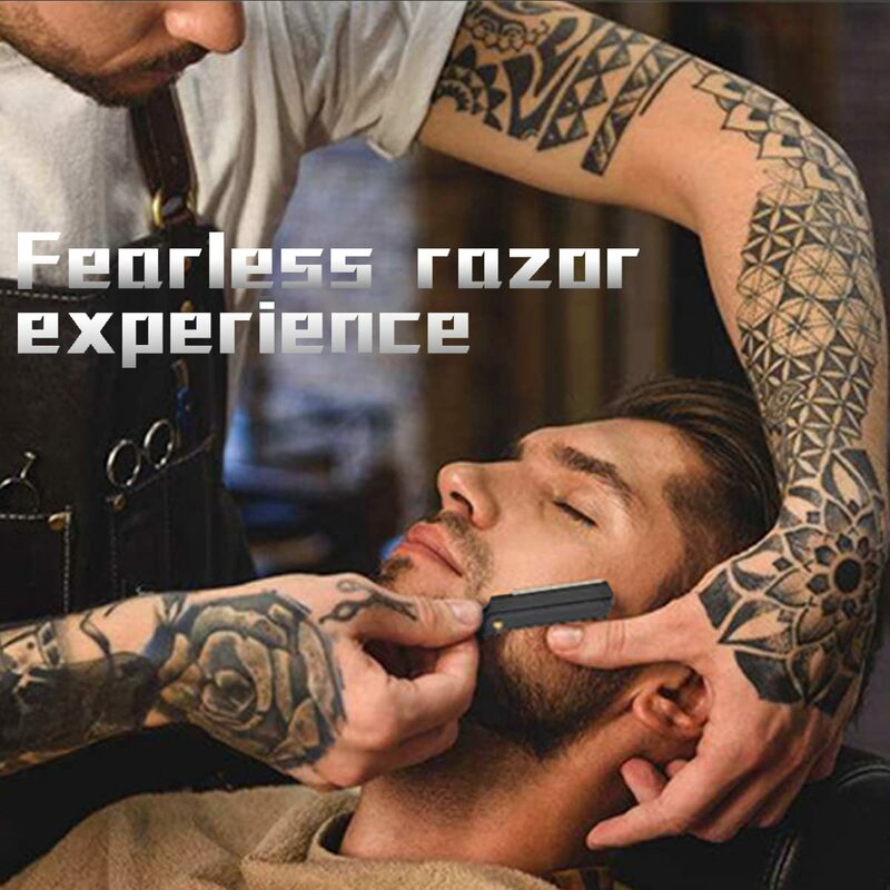 Barber Straight Edge Razor Haircut barba sopracciglio strumento di rasatura depilazione manuale rasoio parrucchiere lame di taglio sostituibili