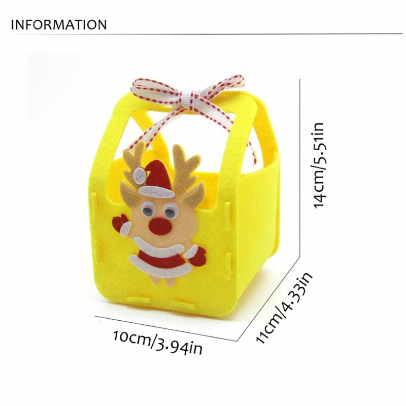 Нетканое полотно DIY Xmas мешок для конфет Рождество Tree House Decoracion портативный Elk Bag Kriss Kringle Snowman