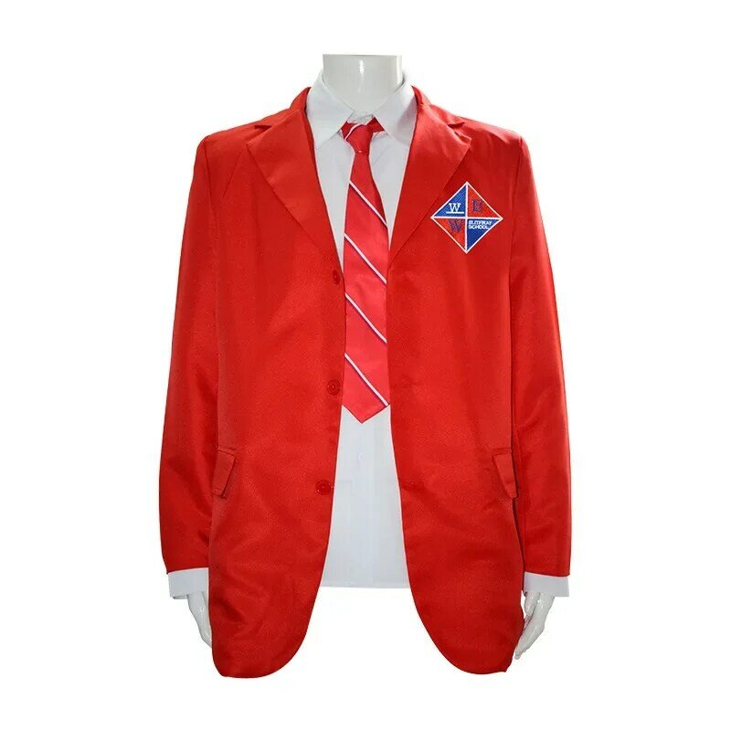 Belide disfraz de Cosplay JK para hombres y mujeres, trajes de estudiante de secundaria, conjuntos de abrigo rojo, dramat, Hallow