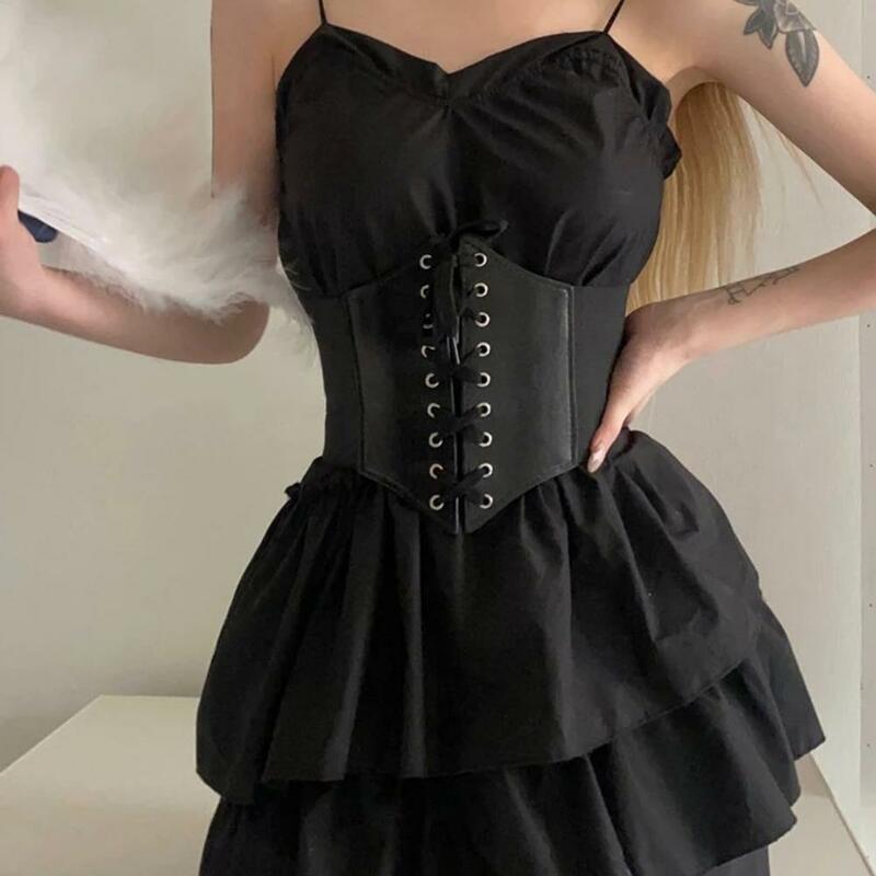 Cool Waist Belt Elastic Band Waist Cincher Corset Bandage Clothes Matching Dark Style Cosplay Party Lady Bustier