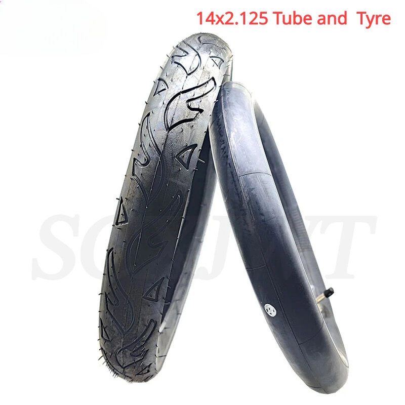14x2.125 Outer Tyre Inner Tube FOR Children's  Wheels Parts 14 Inch Inflatable Scooter Electric Bike Tires