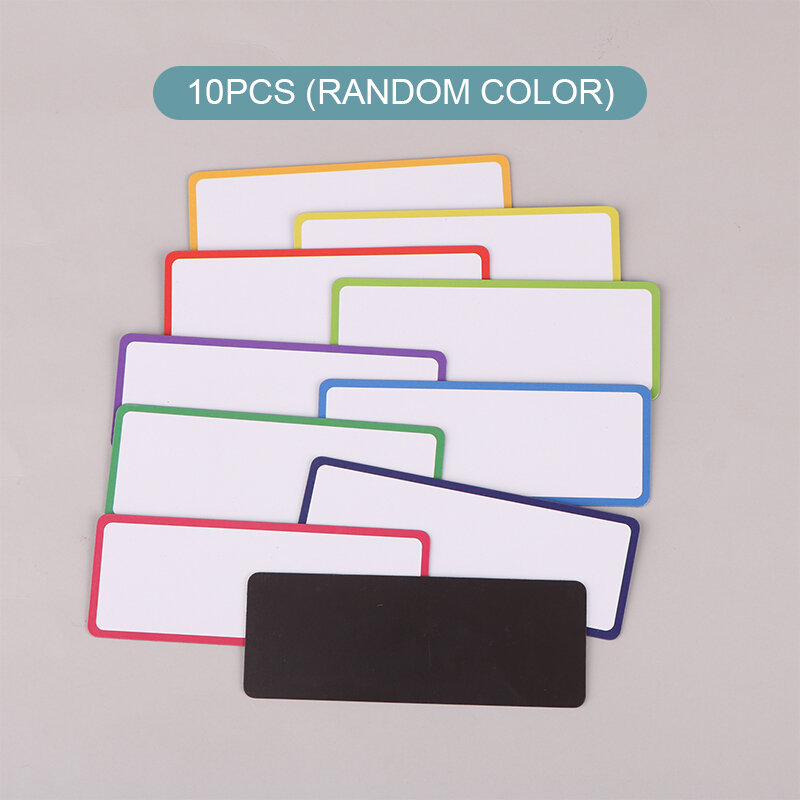 10Pcs Tag Board etichette cancellabili Wipe Markers magneti scrivibili cancellabili a secco Chore frigorifero messaggio lavagna magnetica Sticker