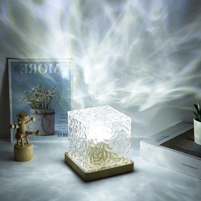 Auraglimmer Celestial Lamp Remote Control Cube Celestial Water Lamps 16 Colors Adjustable Acrylic Night Lamp Crystal Mood