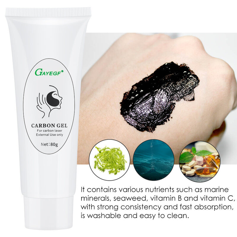 Nuovo Gel di carbonio crema viso idratante nera per la pulizia profonda per la rimozione del ringiovanimento della pelle Laser sbiancante per punti neri cura della pelle