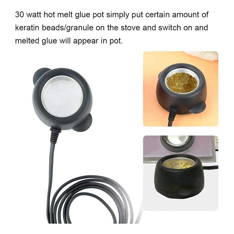 Plastic Glue Pot, Glue Stove DIY Hot Glue Pot For Repairing For School Handcraft Teaching For Silk Flower Factory US Plug