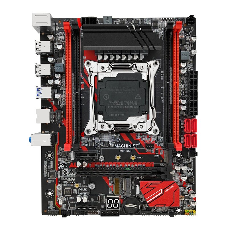 MACHINIST RS9 X99 Motherboard Suporte Xeon E5 V3 V4 LGA 2011-3 CPU Processador DDR4 RAM Quatro Canais e SATA PCI-E M.2 Slot