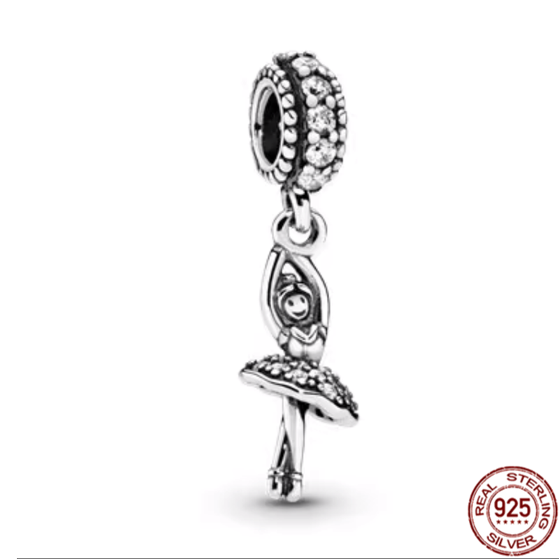 Perles de charme en argent 925 pour bijoux à bricoler soi-même, pendentif, note de musique, petite cloche, convient au bracelet Pandora original, casque