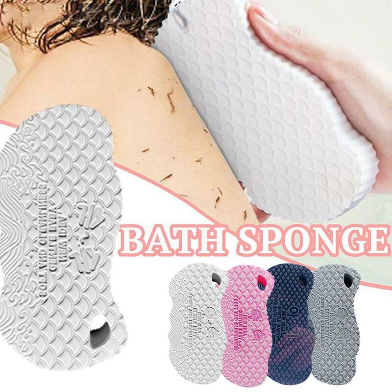 Esfoliante Bath Scrubbing Esponja macia, removedor de escova corporal, lavador de chuveiro morto, produtos de banho da pele, 3D, B4H4